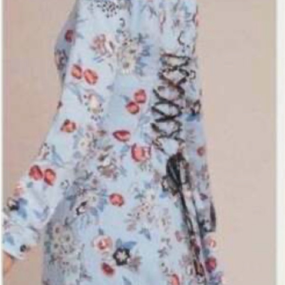 Maeve by Anthropologie Floral Button Front Tie Waist Dress Size 8 - Picture 1 of 4